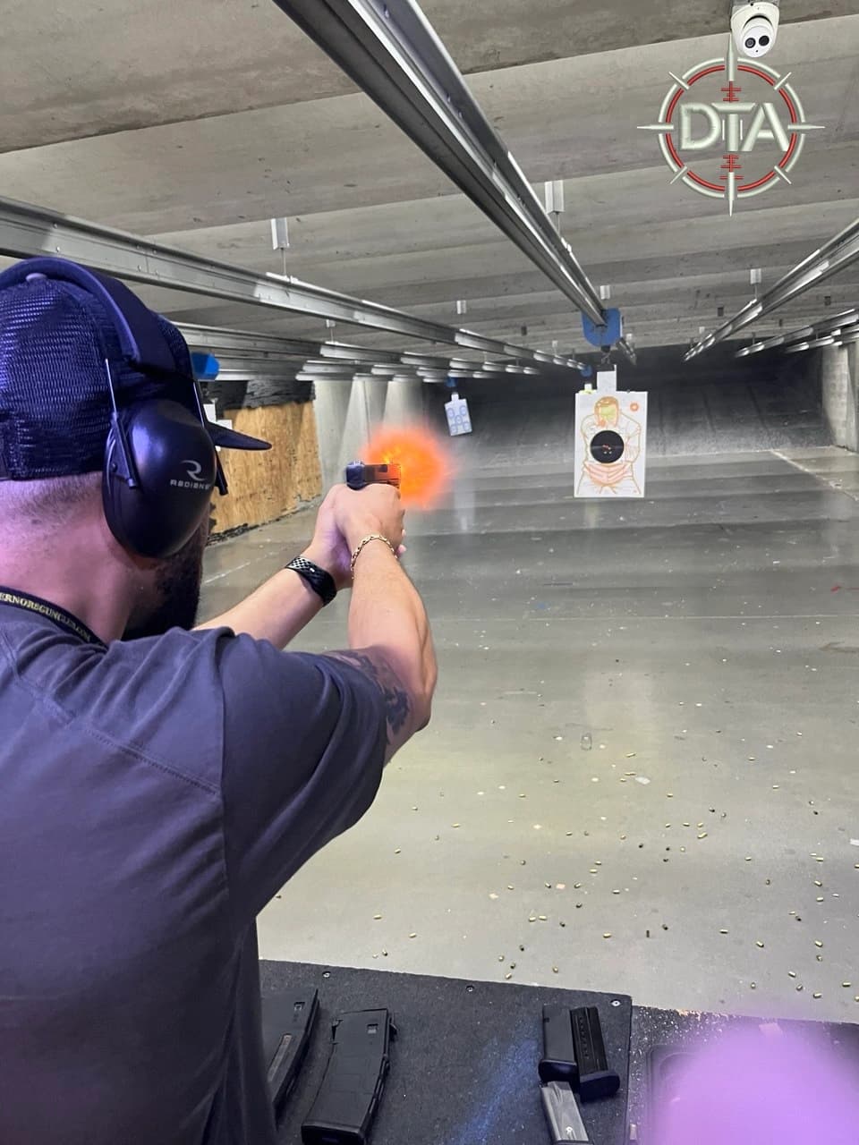 Live-fire training on the range at Down-Range Training Academy, Kennesaw, GA